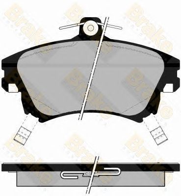 BRAKE ENGINEERING pa1279 -  Комплект тормозных колодок, дисковый тормоз